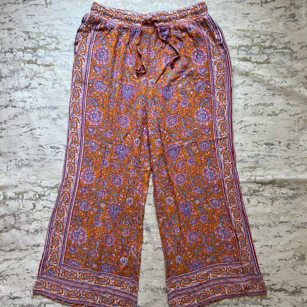 Rachel Roy Paisley Lounge Crop Pants